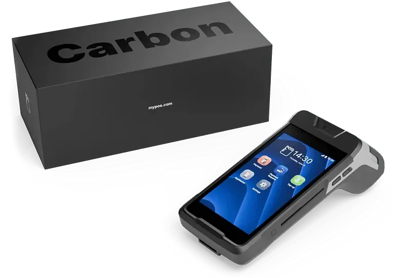 Mypos Carbon With Box Mastercard@2X